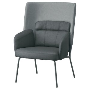 IKEA BINGSTA high back armchair, Vissle dark gray/Kabusa dark gray, Ikea Outlet | 7316EWHPS