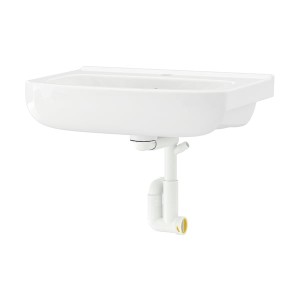 IKEA BJÖRKÅN sink with water trap, 21 1/4x15 3/4 in White, Ikea Outlet | 0827BSPOD