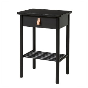 IKEA BJÖRKSNÄS nightstand, 18 7/8x15 in Black, Ikea Outlet | 4125EWJNI