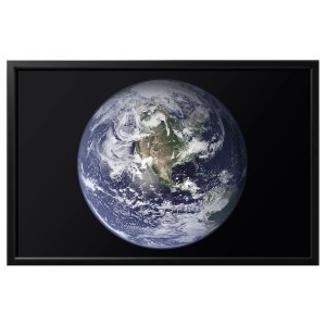IKEA BJÖRKSTA picture and frame, 46 ½x30 ¾ in The Planet Earth / Black, Ikea Outlet | 9427FQNWA