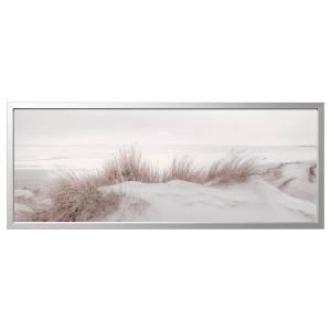 IKEA BJÖRKSTA picture and frame, 55x22 in Sand Dunes / Aluminum Color, Ikea Outlet | 9410DBQSO