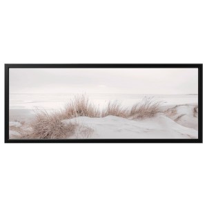 IKEA BJÖRKSTA picture and frame, 55x22 in Sand Dunes / Black, Ikea Outlet | 8094AKBPV