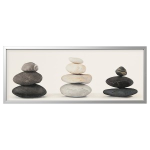 IKEA BJÖRKSTA picture and frame, 55x22 in Stones / Aluminum Color, Ikea Outlet | 9371TGHKE