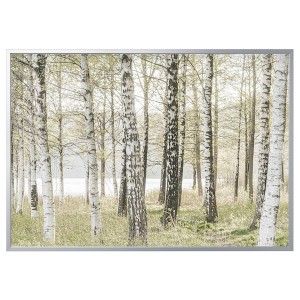 IKEA BJÖRKSTA picture and frame, 78 ¾x55 in Birches / Aluminum Color, Ikea Outlet | 0387BPDRU