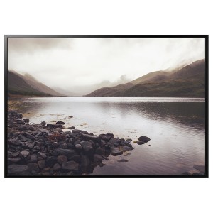 IKEA BJÖRKSTA picture and frame, 78 ¾x55 in Rocky Shoreline / Black, Ikea Outlet | 8259UNPZQ
