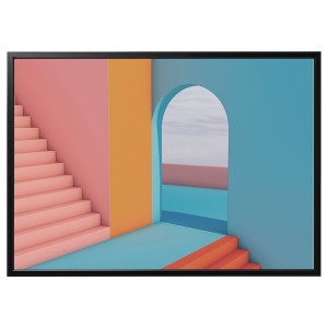 IKEA BJÖRKSTA picture and frame, doorway, 55x39 ¼ in Black, Ikea Outlet | 0213EGBTW