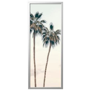IKEA BJÖRKSTA picture and frame, sunset nostalgia 22x55 in Aluminum Color, Ikea Outlet | 3689EXPIH