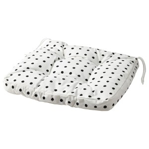 IKEA BJÖRKTRAST children's armchair cushion, white/black, Ikea Outlet | 6728GZYSL