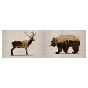 IKEA BJÖRNAMO picture, set of 2, Wild animals II, 11 ¾x7 ¾ in, Ikea Outlet | 4258MPSFE
