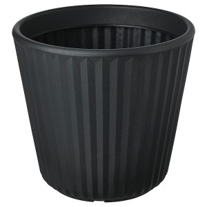 IKEA BJÖRNBAMBU plant pot, indoor/outdoor dark gray, 12 ½ in, Ikea Outlet | 0593QRKMI