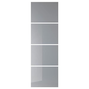 IKEA BJÖRNÖYA 4 panels for sliding door frame, gray tinted effect, 29 1/2x92 7/8 in, Ikea Outlet | 1924BYQPS