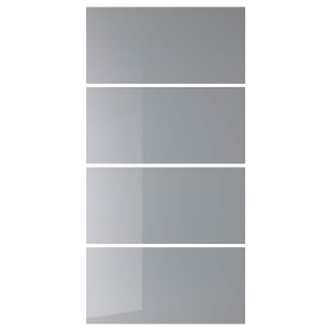 IKEA BJÖRNÖYA 4 panels for sliding door frame, gray tinted effect, 39 3/8x79 1/8 in, Ikea Outlet | 3408RJLMF