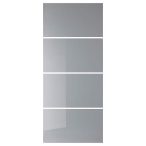 IKEA BJÖRNÖYA 4 panels for sliding door frame, gray tinted effect, 39 3/8x92 7/8 in, Ikea Outlet | 8617TXLVW