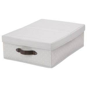 IKEA BLÄDDRARE box with lid, gray/patterned, 13 ¾x19 ¾x6 in, Ikea Outlet | 0179BUXRS