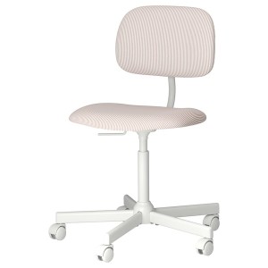 IKEA BLECKBERGET swivel chair Klovsta White / Orange / Brown, Ikea Outlet | 7314UXZIR