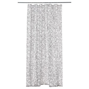 IKEA BLEKVIVA shower curtain, 71x71 in White / Gray, Ikea Outlet | 3057DFCGV