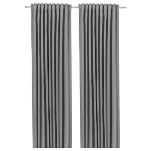 IKEA BLÅHUVA Room darkening curtains, 1 pair, light gray, 57x98 in, Ikea Outlet | 8974YLZGO