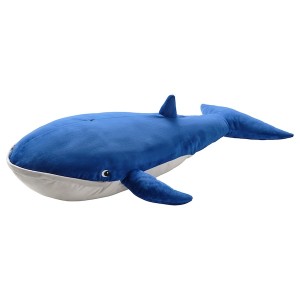 IKEA BLÅVINGAD soft toy, blue whale, 39 in, Ikea Outlet | 7254SJMER