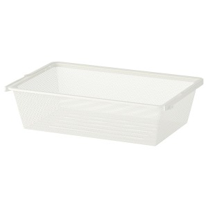 IKEA BOAXEL Mesh basket, white, 23 5/8x15 3/4x5 7/8 in, Ikea Outlet | 5968RHVDU