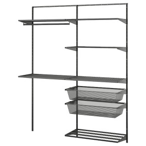 IKEA BOAXEL laundry combination, 64 7/8x15 3/4x79 in Anthracite, Ikea Outlet | 5479NCMTG