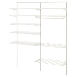IKEA BOAXEL laundry combination, 64 7/8x15 3/4x79 in White / Metal, Ikea Outlet | 0264CPESN