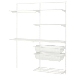 IKEA BOAXEL laundry combination, white, 64 7/8x15 3/4x79 in, Ikea Outlet | 4235ISYBA