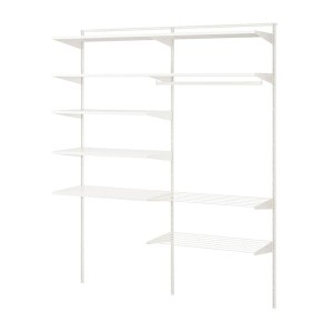IKEA BOAXEL laundry combination, white, 64 7/8x15 3/4x79 in, Ikea Outlet | 5693LEYOJ