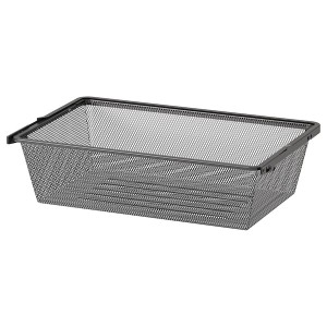 IKEA BOAXEL mesh basket, anthracite, 23 5/8x15 3/4x5 7/8 in, Ikea Outlet | 5016DXFNW