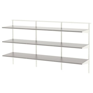 IKEA BOAXEL shelving unit, 73 3/4x15 3/4x39 5/8 in White / Gray, Ikea Outlet | 5296ZKHJO