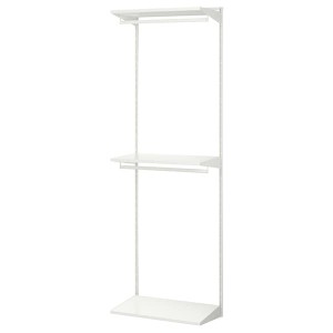 IKEA BOAXEL wardrobe combination, white, 24 3/8x15 3/4x79 in, Ikea Outlet | 7413ARJNQ