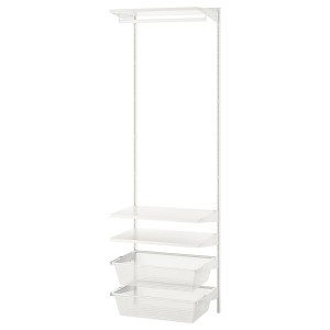 IKEA BOAXEL wardrobe combination, white, 24 3/8x15 3/4x79 in, Ikea Outlet | 4059MOWDY