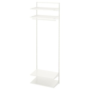 IKEA BOAXEL wardrobe combination, white, 24 3/8x15 3/4x79 in, Ikea Outlet | 0387GMVFT