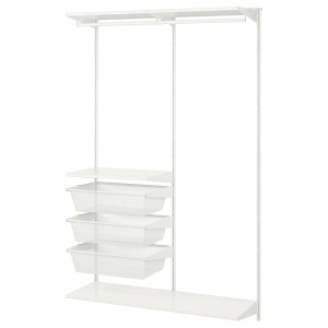 IKEA BOAXEL wardrobe combination, white, 49 1/8x15 3/4x79 in, Ikea Outlet | 7921MEJDU