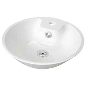 IKEA BODVIKEN countertop sink, 16 1/8 in White, Ikea Outlet | 4628TVBIG