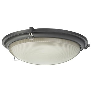 IKEA BOGSPRÖT LED ceiling lamp, anthracite, 14 in, Ikea Outlet | 0539CLSNX