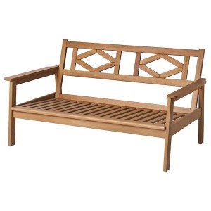 IKEA BONDHOLMEN loveseat, outdoor, brown, 54 3/4x31 7/8x28 3/4 in, Ikea Outlet | 2189YROVM