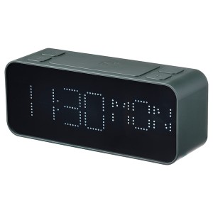 IKEA BONDTOLVAN alarm clock, digital/green, 7 ¾x3 ¼ in, Ikea Outlet | 5162BOIYR