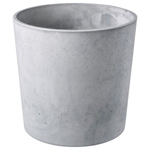 IKEA BOYSENBÄR plant pot, indoor/outdoor light gray, 9 ½ in, Ikea Outlet | 0942QDTUW
