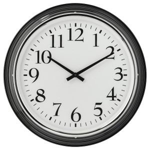 IKEA BRAVUR wall clock, black, 23 ¼ in, Ikea Outlet | 9072MHKAG