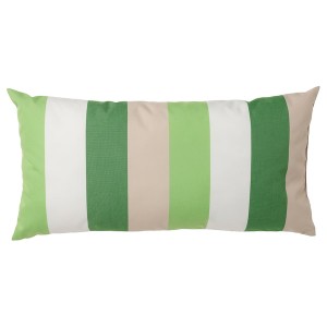 IKEA BRÖGGAN back cushion, indoor/outdoor, 12x23 in Green, Ikea Outlet | 2359JSRVD