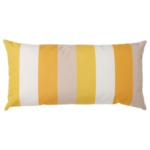 IKEA BRÖGGAN back cushion, indoor/outdoor, 12x23 in Yellow, Ikea Outlet | 6590JVKLE
