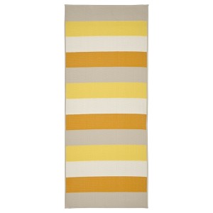 IKEA BRÖGGAN rug flatwoven, in/outdoor, yellow, 2'7 inx6'7 in, Ikea Outlet | 0853ATEBY