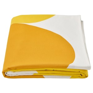 IKEA BRÖGGAN tablecloth, dot pattern white/yellow, 57x126 in, Ikea Outlet | 4960GSPOD