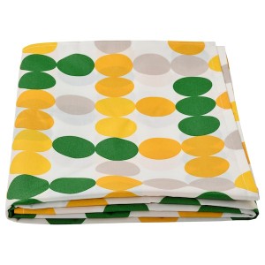 IKEA BRÖGGAN tablecloth, wipeable/dot pattern multicolor, 57x94 in, Ikea Outlet | 0651UTLKW