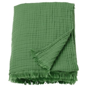 IKEA BRÖGGAN throw, green, 59x79 in, Ikea Outlet | 7859WYDQC
