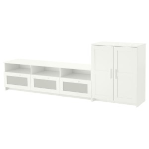 IKEA BRIMNES TV storage combination, 101 5/8x16 1/8x37 3/8 in White, Ikea Outlet | 1748KWTNA