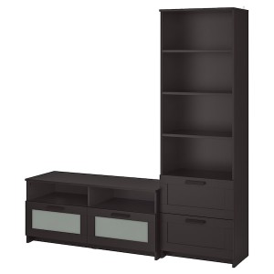 IKEA BRIMNES TV storage combination, 70 7/8x16 1/8x74 3/4 in Black, Ikea Outlet | 5017YVQBT