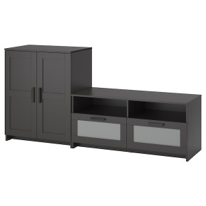 IKEA BRIMNES TV storage combination, 78 3/4x16 1/8x37 3/8 in Black, Ikea Outlet | 6257DJVOK