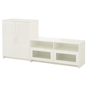 IKEA BRIMNES TV storage combination, 78 3/4x16 1/8x37 3/8 in White, Ikea Outlet | 0543PRBAX