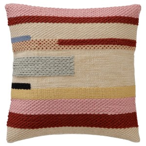 IKEA BRÖNDEN cushion cover, 20x20 in Red / Multicolor, Ikea Outlet | 0928JWFUK
